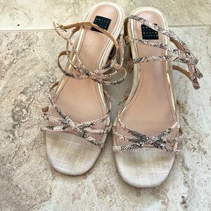 White House Black Market Block Heel Sandals